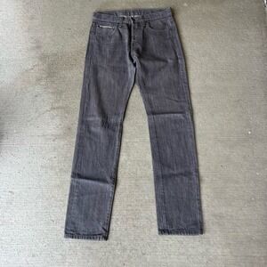 combatant gentlemen men's 100% cotton selvedge‎ denim gray jeans size 30 x 33